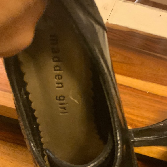 Madden Girl Rileigh Black Lace-Up Peep Toe Heels - Picture 2 of 6